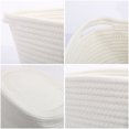 thumbnail image 4 of Unique Bargains Grands Paniers de Rangement Panier en Corde de Coton Panier à Linge Tressé avec Poignée, 4 of 6