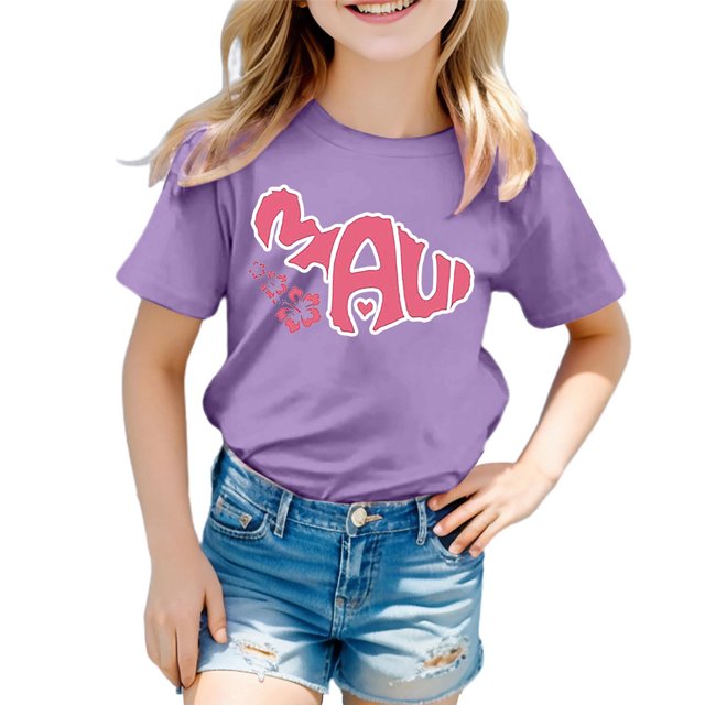 TZEWGL T-Shirts pour Enfants Col Rond Manches Courtes Amples Imprimé Graphique Blouse pour Nouveau-Nés Taille 4-5T
