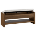 thumbnail image 4 of Bouclair Walnut Fabric and Wood Bench, 4 of 8