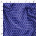 thumbnail image 2 of Soimoi Blue Heavy Canvas Fabric Palmette Damask Decor Fabric Printed Yard 58 Inch Wide, 2 of 6