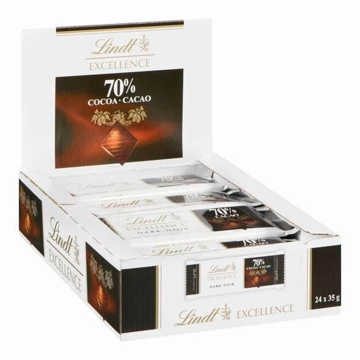 Barre de chocolat Lindt Excellence 70 35g/1,23 oz (24/CAISSE)