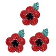 thumbnail image 4 of 5pcs Poppy Badges Pin Brooch Crystal Enamel Badge 2020 Red Poppy Branch, 4 of 8
