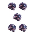 thumbnail image 2 of kurtrusly Tuque Bonnet Hijab Pré-Noué Foulard Turban Coloré Bandeau Réglable Protection des Oreilles Bandeau Accessoires Bonnet Fleur Bleue Ensemble de 5, 2 of 6