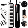 thumbnail image 4 of 32 - Key Melodica with Tubes & Mouthpiece, Air Piano Keyboard Musical Instrument w/ Carrying Bag,Red, 4 of 6