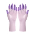 thumbnail image 2 of Emulsion Dishwashing Gloves - Waterproof, Non-Slip, Heat & Cold Resistant Rubber Cleaning Gloves for Kitchen, Laundry & Housework, 2-Pack (Blue/Green), 2 of 6