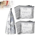 thumbnail image 1 of Sacs de Rangement Réutilisables en Papier D\'aluminium Refermables, 30 Pcs à Ouverture Autoportante avec Double Fermeture Éclair et Étiquettes, Bloque la Lumière pour une Fraîcheur Prolongée, Pochettes sous Vide pour Aliments, Légumes, Viande, 1 of 8