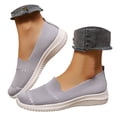 thumbnail image 1 of Mepaouo Chaussures Mocassins de Marche pour Femmes à Enfiler Légères à Bout Rond en Tricot Plates Espadrilles de Course Tennis, 1 of 9