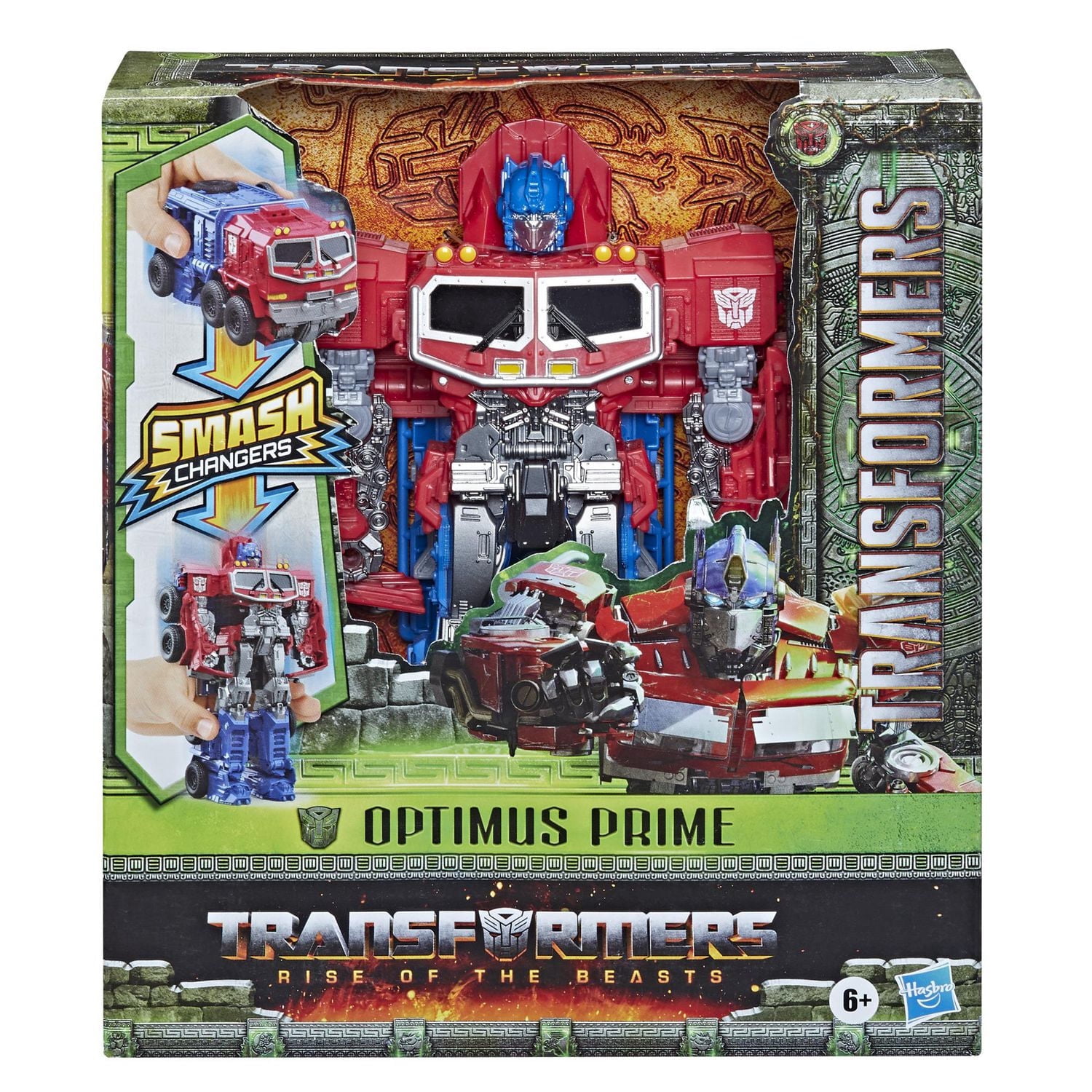 Transformers: Rise of the Beasts, figurine convertible Smash Changer Optimus Prime de 22,5 cm, à partir de 6 ans