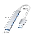 thumbnail image 3 of Chmadoxn Mini USB Hub Extensions, 4 Port USB , USB Adapter Station, Slim Portable Data Hub, USB Splitter Aluminum Expansion dock, 3 of 7