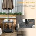 thumbnail image 4 of Outsunny Table d'Appoint de Jardin Table Basse avec Trou pour Parasol pour Patio Gris, 4 of 10