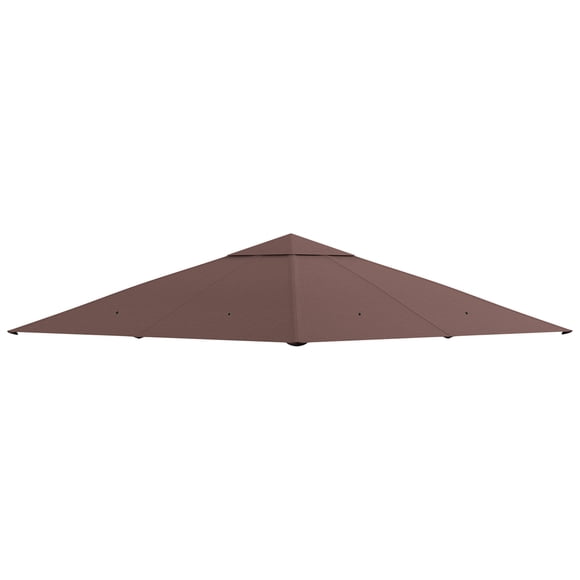 Outsunny 10' x 10' Square Gazebo Canopy Replacement UV Protected Top Cover Sun Shade Orange
