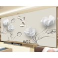 thumbnail image 3 of 3D Wallpaper Tulip Butterfly Flowers SKU# WAL0213, 3 of 13