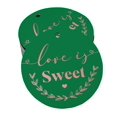 thumbnail image 1 of Inkdotpot Pack Of 100 Real Rose Gold Foil Paper Tags Love Is Sweet Wedding Favor Hang Tags, 1 of 1