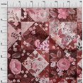 thumbnail image 3 of oneOone Viscose Chiffon Maroon Fabric Florals Sewing Craft Projects Fabric Prints By Yard 42 Inch Wide, 3 of 4