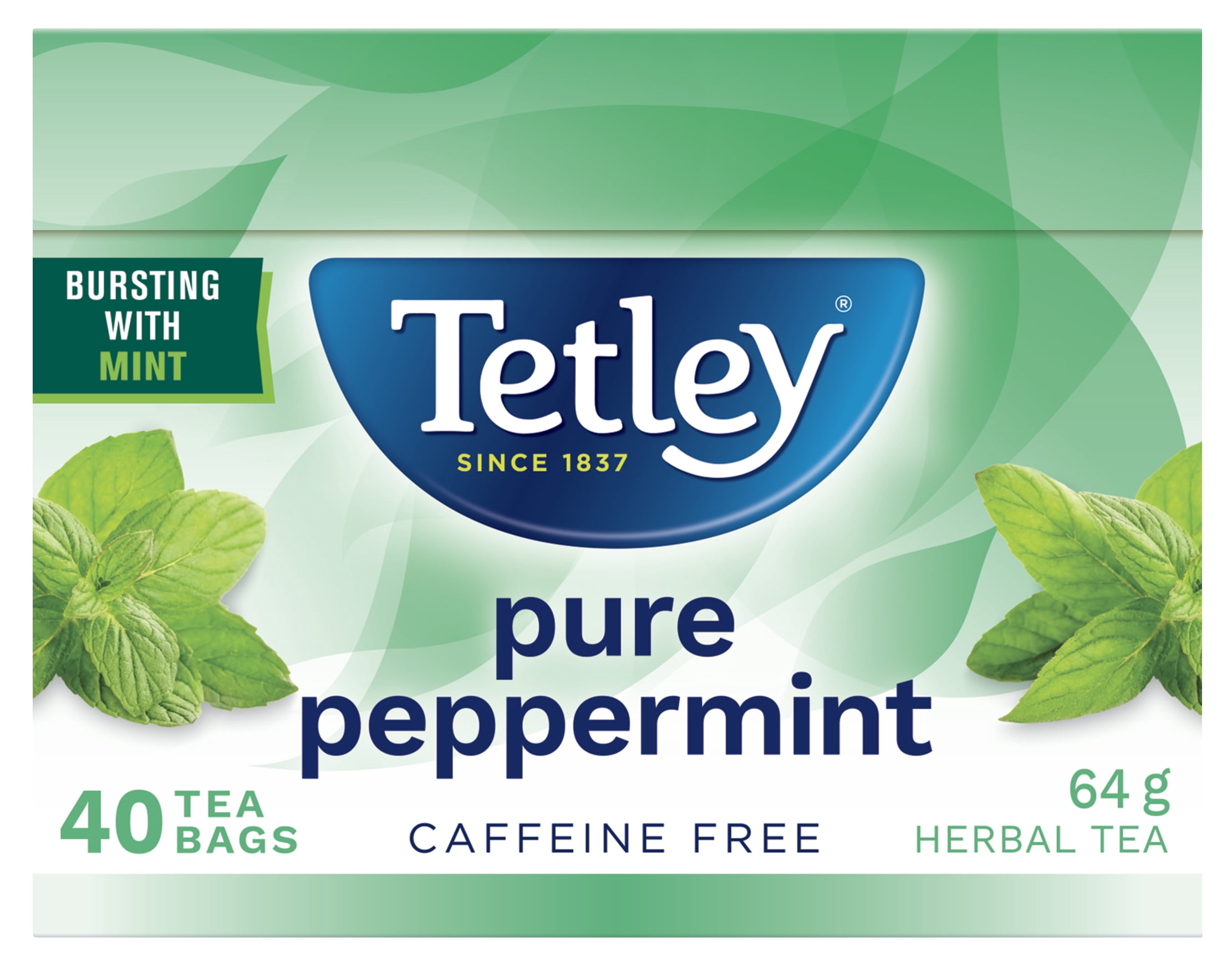 Tetley Tisane à la Menthe Poivrée Pure, 40 Sachets