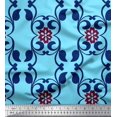 thumbnail image 1 of Soimoi Cotton Poplin Fabric Floral & Filigree Damask Decor Fabric Printed Yard 42 Inch Wide, 1 of 3