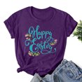 thumbnail image 1 of EGNMCR Easter Print Shirts For Women Graphique Tees For Women Shirts For Women Femmes Easter Imprimé Col Rond à Manches Courtes T-shirt Top en Vrac For Women sur l'Autorisation, 1 of 3