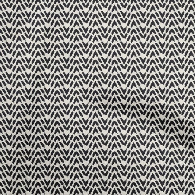 oneOone Polyester Spandex Off White Fabric Abstract Brush Stroke Sewing Material Print Fabric by The Yard 56 Inch Wide