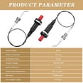 thumbnail image 4 of Kit d'Allumage Piézo-Type Propane 4 Pcs avec Électrode Céramique Filetée Bouchon d'Allumage Fil 30 cm pour Barbecue à Gaz, 4 of 5