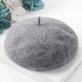 thumbnail image 1 of Women New Solid Color Adjustable Wool Beret Wool Warm Hat In Autumn And Winter, 1 of 5