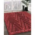 thumbnail image 3 of Ahgly Company Machine Washable Indoor Square Transitional Lava Red Area Rugs, 7' Square, 3 of 7