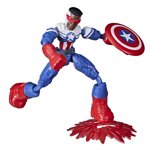 Marvel Avengers Bend Et Flex Action Figurine Toy, 6-Inch Figure flexible Captain America Super Hero, y compris Accessoire, pour les âges des enfants 4 Et en haut