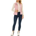 thumbnail image 2 of INSPIRE CHIC Veste Zippée pour Femme Sans Manches Anorak Gilet Utilitaire Veste avec Poches P Rose, 2 of 6