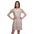 thumbnail image 1 of Moomaya Chemise de Nuit à Manches Courtes Imprimée pour Femmes, Col Rond, en Coton, Vêtement de Nuit, 1 of 5