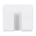 thumbnail image 2 of Wall Mounted Phone Charging Holder, Universal Storage Rack for Remote Controls, Bathroom Organizer, Kitchen Accessories - White Plastic Shelf, Space Saving Design, 3.54x3.94x1.18 inches, 2 of 9