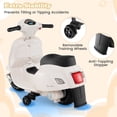 thumbnail image 4 of Gymax Kids Ride on Motorcycle w/ Training Wheels Headlight Horn 6V Battery White, 4 of 10