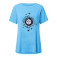 thumbnail image 4 of T-shirt Décontracté pour Femmes à Imprimé, Col Rond, Coupe Ample, Manches Courtes, Haut Blouse Chandail, 4 of 5