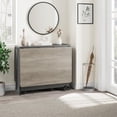 thumbnail image 4 of Alkmaar Folding Dining Table with Drop Leaf and 2 Storage Racks-Ideal for Small Spaces，Versatile Collapsible Extension Dinner Kitchen Office Desk Table, Foldable Extendable Space Saving Furniture, 4 of 7