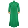 thumbnail image 3 of Moggemol Robe de Clergé pour Hommes avec Étole Costume de Prêtre Jeu de Rôle Manches Longues Croix Dorée Soutane Verte G, 3 of 7