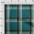 thumbnail image 1 of oneOone Polyester Lycra Dark Teal Green Fabric Madras Check Sewing Craft Projects Fabric Prints By Yard 56 Inch Wide, 1 of 4