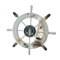 thumbnail image 1 of MLINS Nautical Beach Wooden Boat Ship Steering Wheel Fishing Net Shell Home Wall Decor (Seabird), 1 of 3