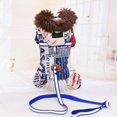 thumbnail image 1 of Winter Pet Clothes Thickened Warm Four-Legged Hoodie Down Jacket with Tow Rope for Small Dogs, 1 of 6