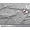 thumbnail image 2 of Soimoi Rayon Fabric Gift Box & Hanging Ribbons Party Print Sewing Fabric Yard 42 Inch Wide, 2 of 3