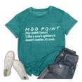 thumbnail image 1 of LUOGENLI T-shirts pour Femme pour Femmes T-Shirt d'Été pour Femme à Col Rond Mode à Lettres Imprimées Haut à Manches Courtes T-Shirt en Coton Coloré T-shirts pour Femme T-shirts Graphiques T-shirts de la Saint-Valentin Bleu P, 1 of 2