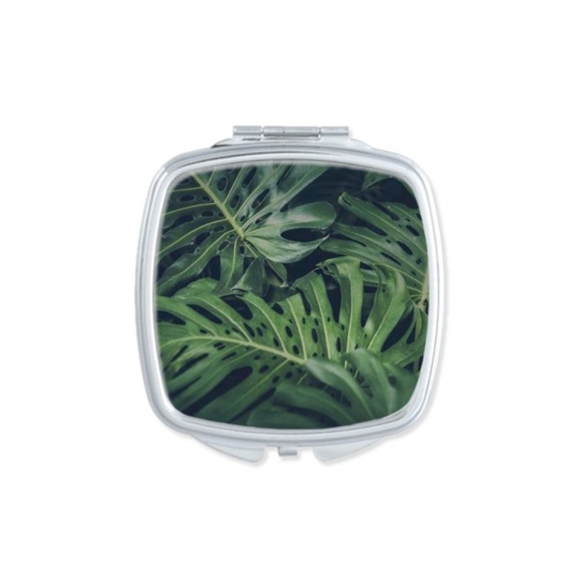 Green Picture Night Nature Square Mirror Portable Compact Pocket Makeup Double Sided Glass