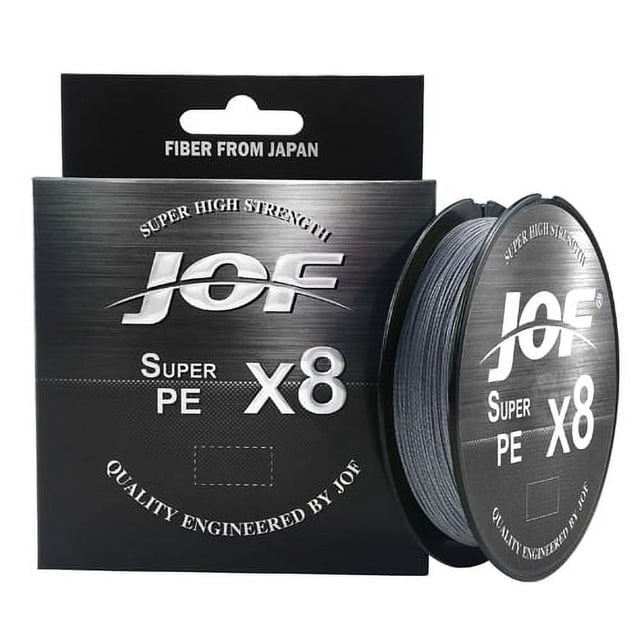 JOF Braided Line 8X 150/300/500m 7 Color All for Fishing Line MaxDrag 100LB Multifilament PE Line for Saltwater Sea Fishing LGray Mainline