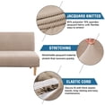thumbnail image 2 of Armless Futon Cover Stretch Sofa Bed Slipcover Protector Elastic Feature Rich Textured High Spandex Small Checks Jacquard Fabric Futon Cover, Machine Washable, 2 of 7