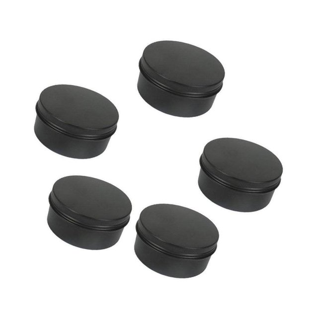 ziyahi 5pcs Empty Aluminum Tin Jars Cosmetic Screw Lid Containers Lip Balm Cans 150ml