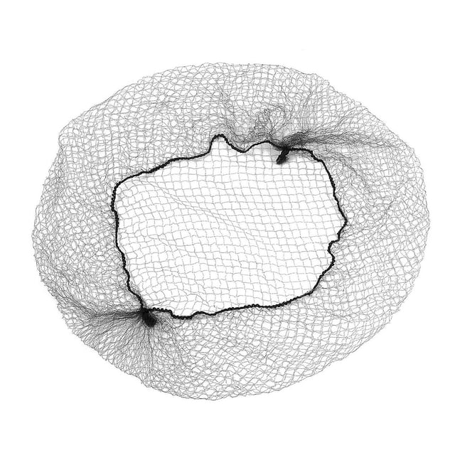 Filets à Cheveux 100 Pcs Filets à Cheveux Filet à Bord Élastique Invisible (Noir) Groupe de Multiples Filets à Cheveux en Filet Noir avec Bord visible Élastiqué Invisible et Tissage en Fibre de Coton, Montré à Plat pour Afficher une silhouette Circulaire Fine et Env. 55 x 10 cm, Conçu pour Garder les Cheveux en Place pour le service Alimentaire, Médical, en Laboratoire Ou en salon et Convient au Port Unisexe; Souvent Utilisé comme Contentions Jetables pour les Cheveux pour le Travail par Quarts.