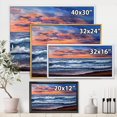 thumbnail image 4 of Designart Sunset Over The Blue Ocean II FLOAT FRAME WALL ART, 4 of 4