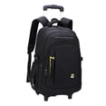 thumbnail image 3 of Bunblic Rolling Backpack Trolley Suitcase Portable Multifunctional Removable Trolley Computer Bag Wheeled Laptop Backpack for Camping Yellow 2 Small Wheel, 3 of 8