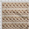 thumbnail image 3 of oneOone Popeline de Coton Brun Pâle Tissu Floral Tissu pour Robe Tissu Imprimé Tissu au Mètre 42 Pouces de Large-RPU, 3 of 4