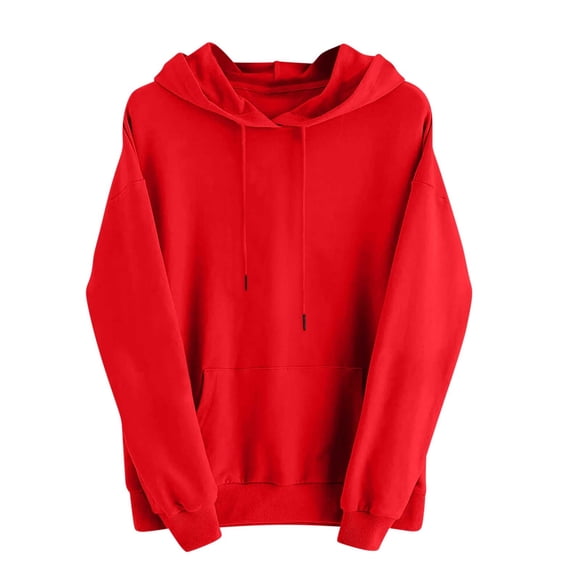 LOVZFMLL Essentials Hoodie Long Sleeve Hooded Loose Fit Pullover Basic Fall Clothes 2025 Women Fashion Sweatshirt Comfort