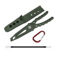 thumbnail image 1 of yeacher Multifunctional Green Fishing Pliers with Elastic Lanyard, PC Material Fish Gripper for Outdoor Angling, 245mm Foldable Design, Secure Fish Control Tool, 1 of 6