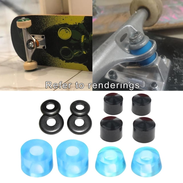 Remplacement de Bague de Skateboard en PU Résistant à l'Usure Écrous Accessoire de Skateboard Longboard - Bleu Clair