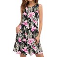 thumbnail image 2 of Ovzne Robes pour Femmes 2025 Robe pour Femme Femmes Décontractée Ample Été Robe Imprimée Sans Manches Col en V Haut/chemise Ensemble Robe d'Été Imprimée Liquidation, 2 of 7